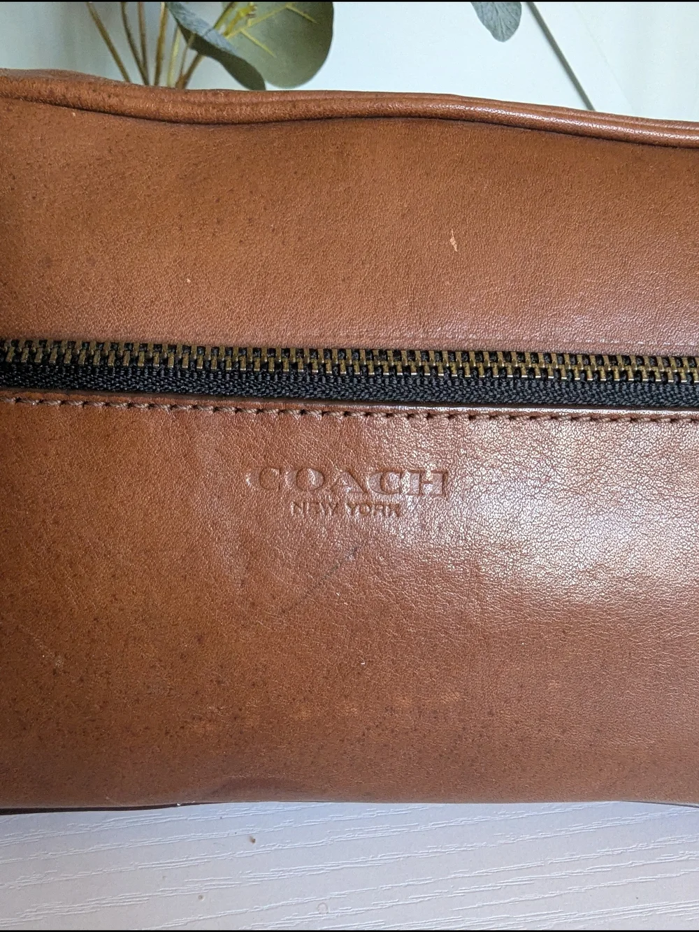 Coach Leather Dopp Kit Travel Kit.